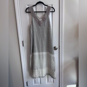 ANTHROPOLOGIE • COREY LYNN CALTER Linen Blend Sleeveless Dress Size Medium